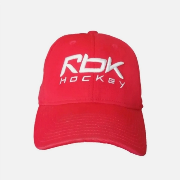 Reebok Hockey Red Men Sports Cap One Size - Picture 1 of 5